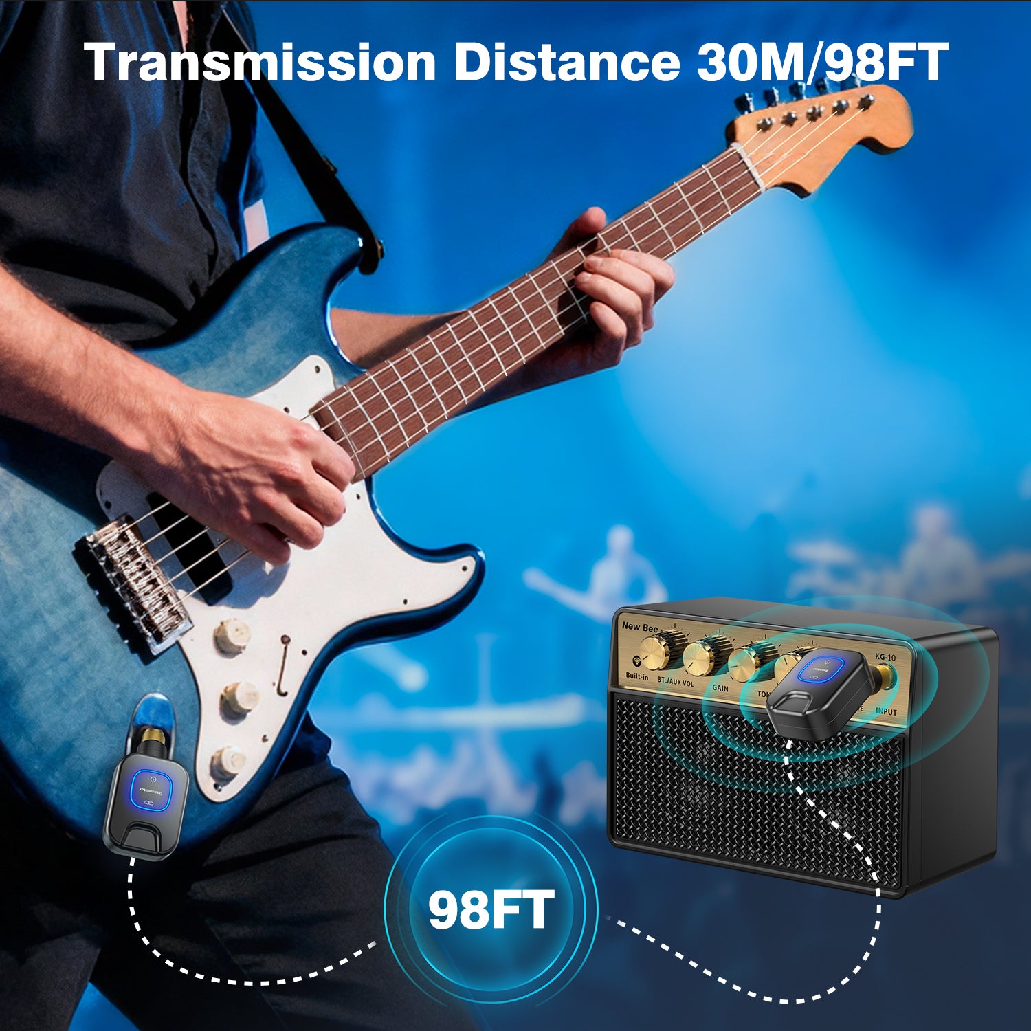 New Bee Wireless Guitar System WJ25