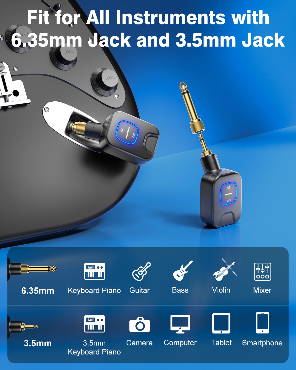 New Bee Wireless Guitar System WJ25