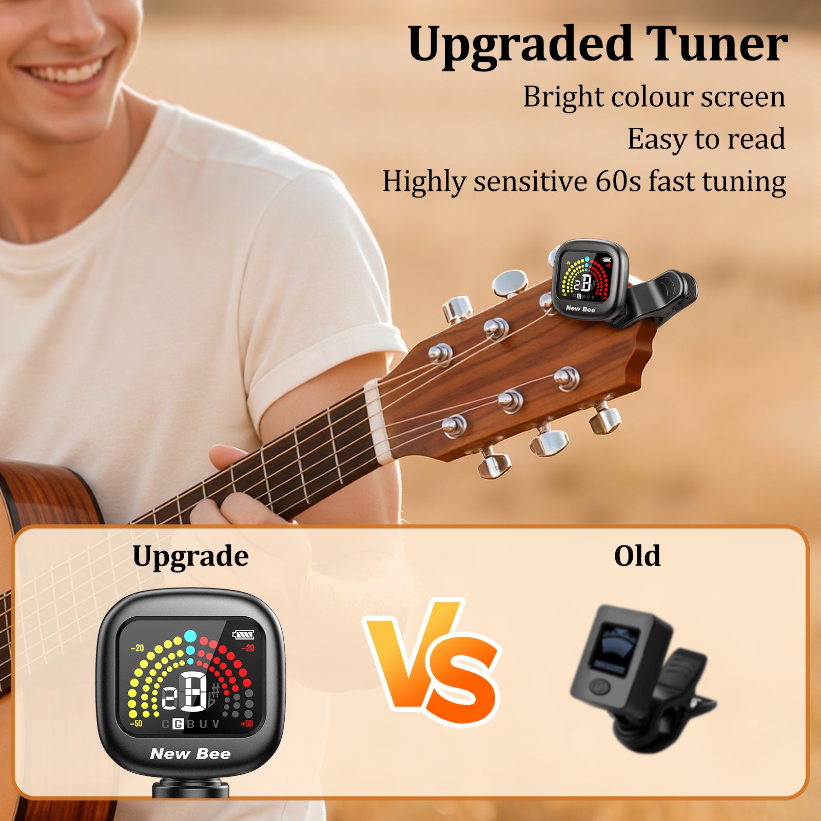 New Bee Guitar Tuner Rechargeable GT40