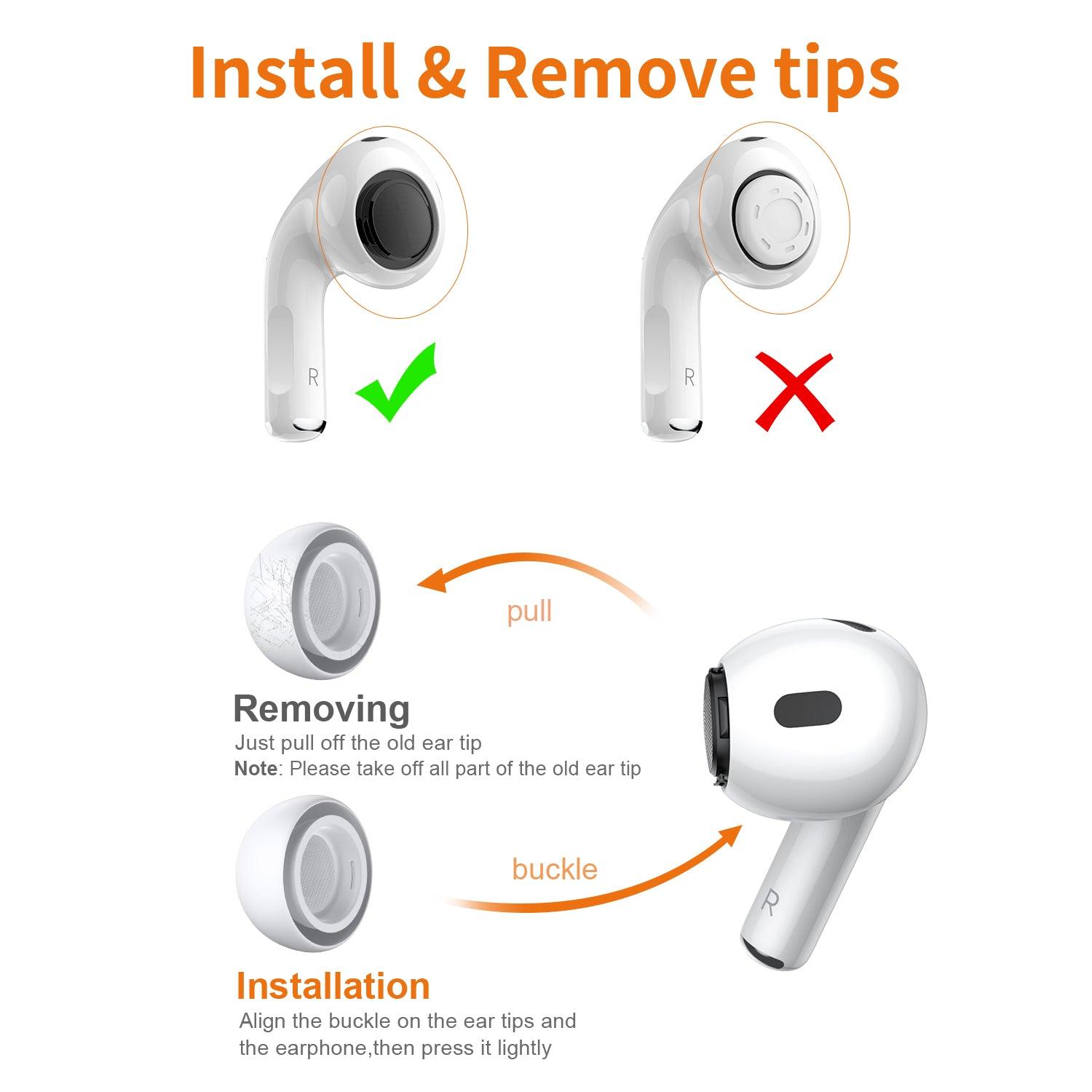 AirPods Pro Replacement Ear Tips（XS-S-M-L） - New Bee