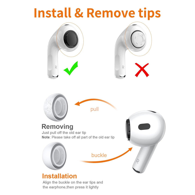 AirPods Pro Replacement Ear Tips（XS-S-M-L） - New Bee