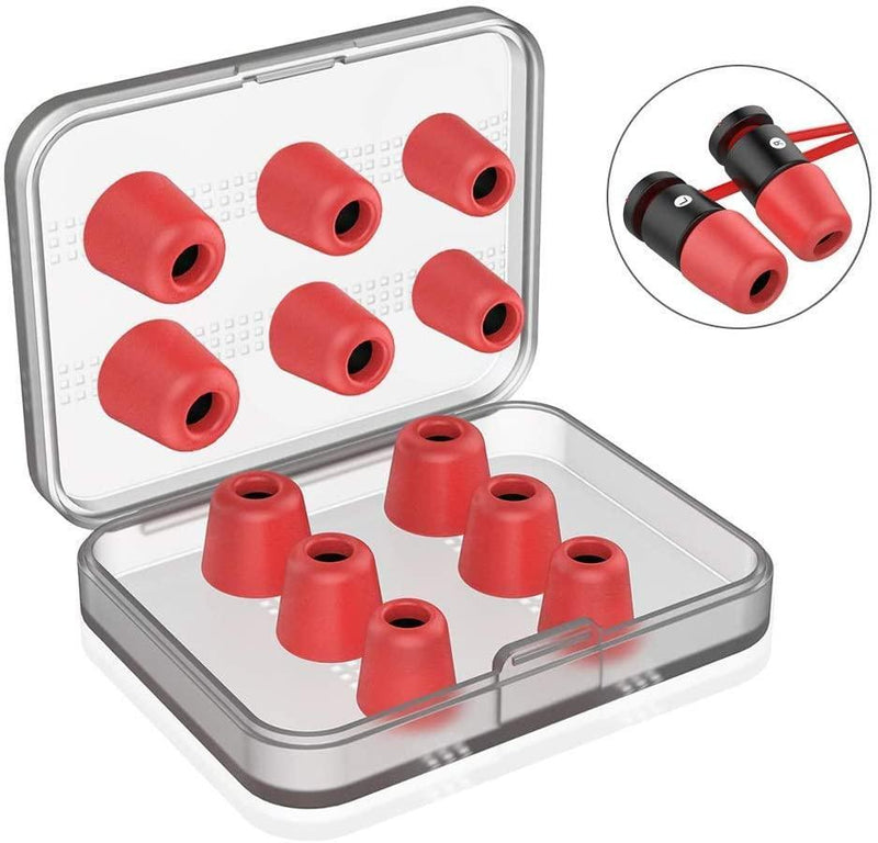 Earphone Tips New Bee 12pcs Premium Replacement Earbud Tips Blocking Out Ambient Noise Memory Foam Earbuds Inner 4.9mm for Headphones with 5mm-7mm Tips [6 Pairs]