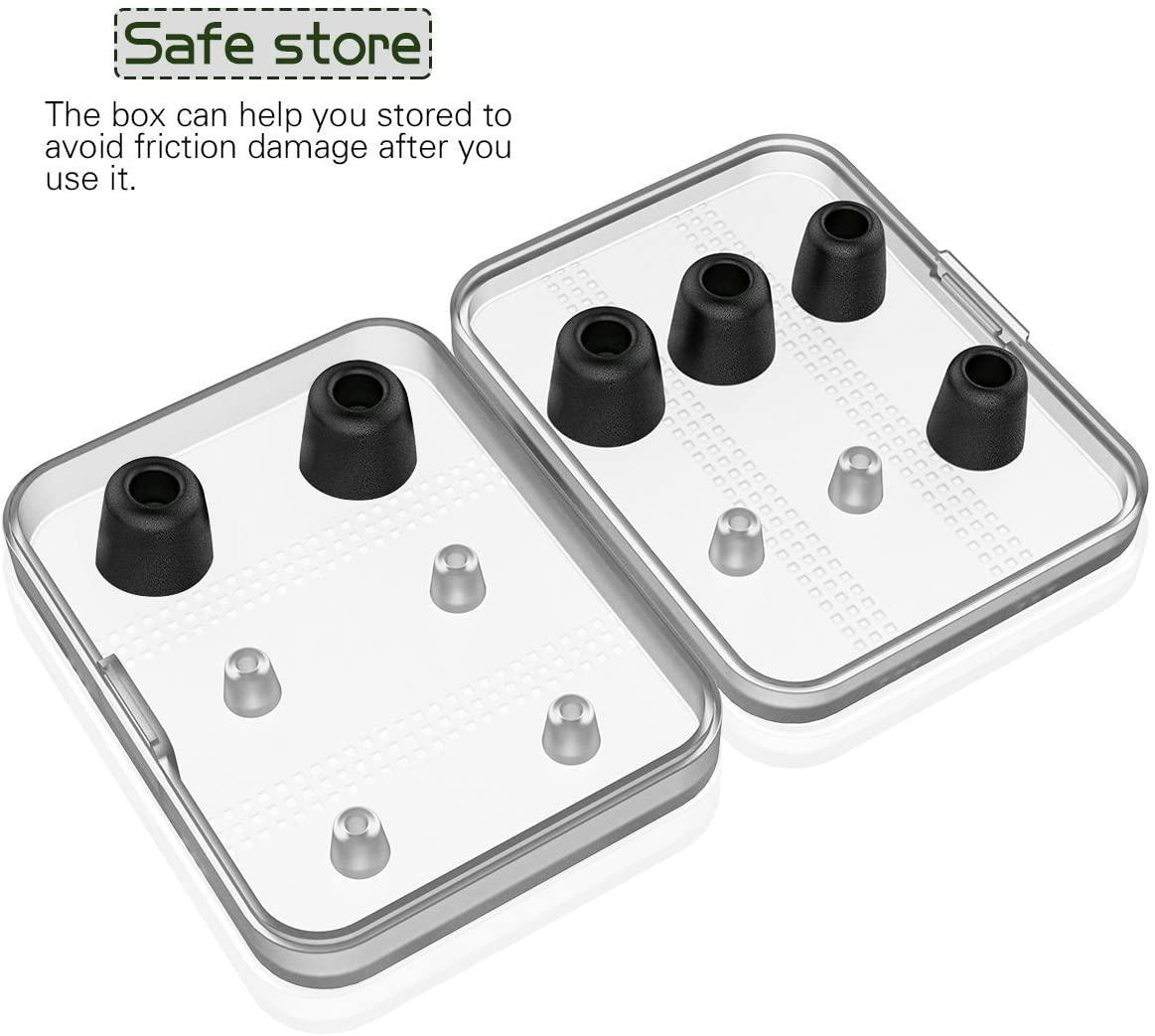 Earphone Tips New Bee 12pcs Premium Replacement Earbud Tips Blocking Out Ambient Noise Memory Foam Earbuds Inner 4.9mm for in-Ear Headphones with 5mm-7mm Tips [6 Pairs]