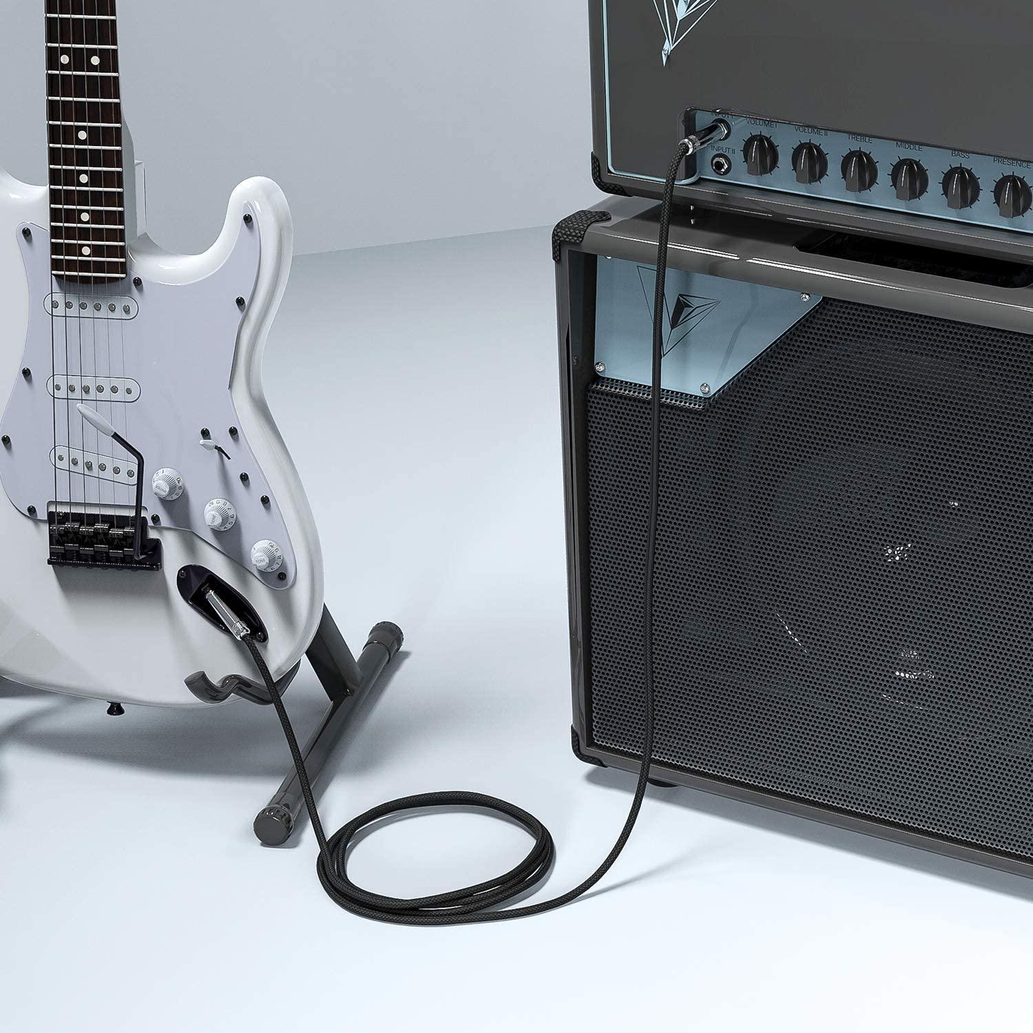 Guitar Cable 10 ft New Bee Electric Instrument Cable Bass AMP Cord 1/4 Straight to Straight for Electric Guitar, Bass Guitar, Electric Mandolin, Pro Audio