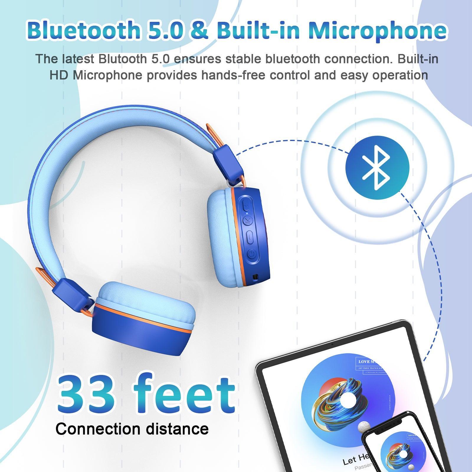 Kids Bluetooth Headphone Blue
