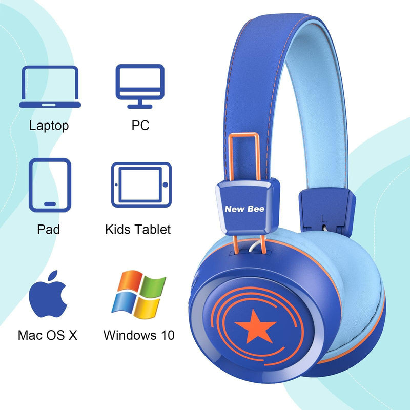 Kids Bluetooth Headphone Blue