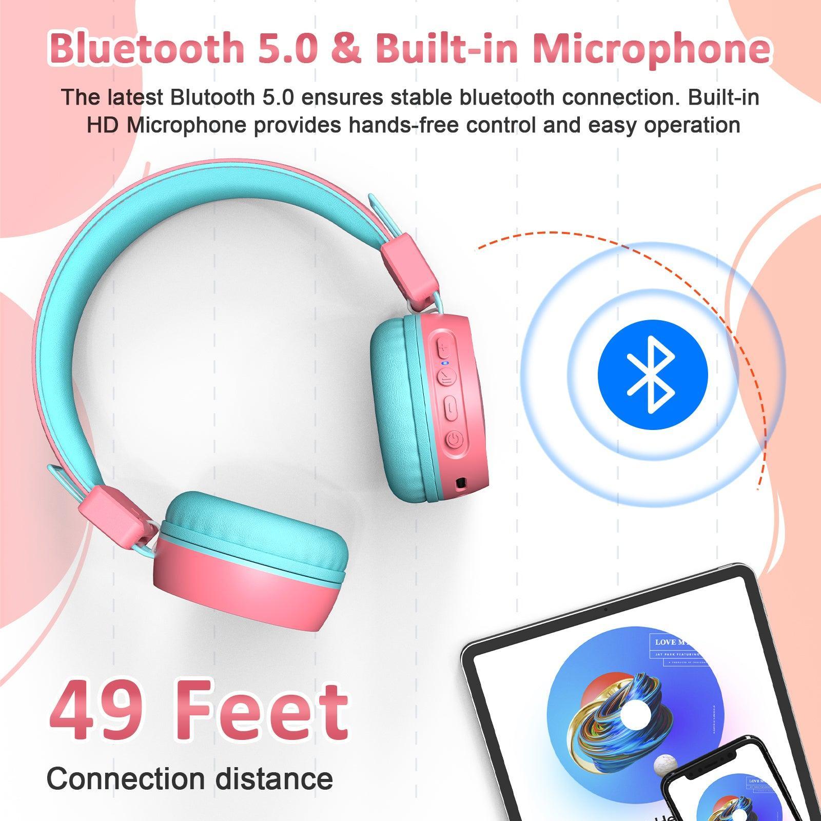 Kids Bluetooth Headphone Pink