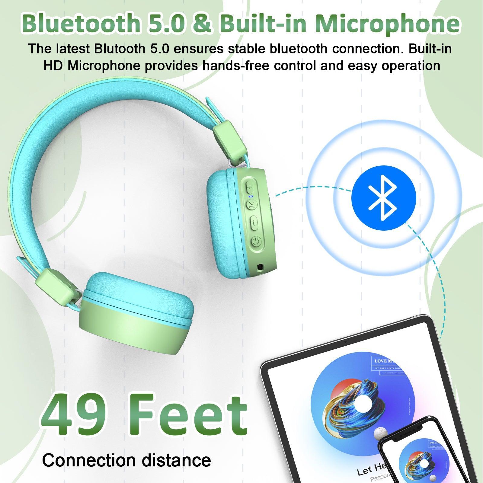 Kids Bluetooth Headphone Green