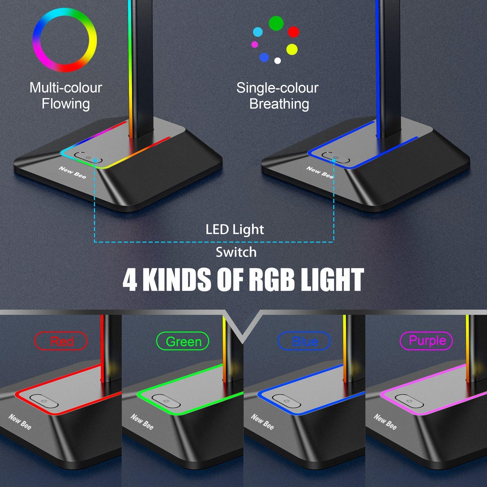 RGB Headphone Stand Z8 - New Bee