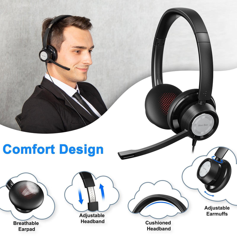 USB Office Computer Headset H362 - New Bee